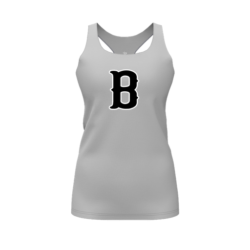 [FT0TRBGY-FYS-LOGO2] Decker Racerback Tank Top (Female Youth S, Gray, Logo 2)