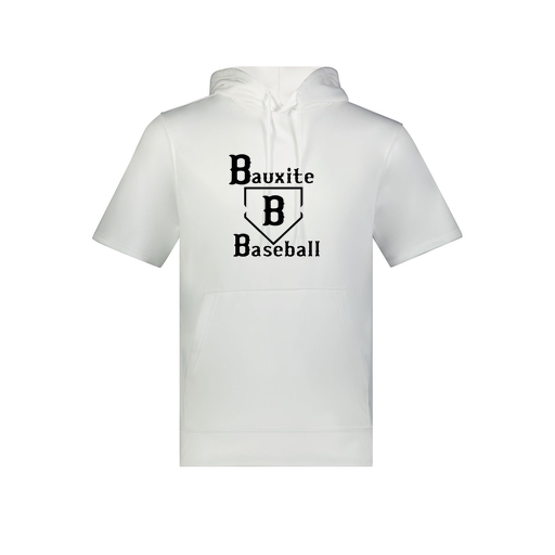 [6871.005.S-LOGO1] Men's Dri Fit Short Sleeve Hoodie (Adult S, White, Logo 1)