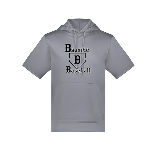 [6871.059.S-LOGO1] Men's Dri Fit Short Sleeve Hoodie (Adult S, Gray, Logo 1)