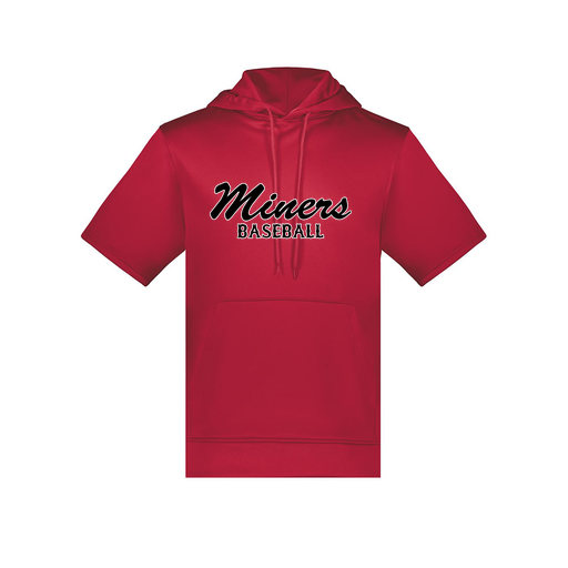 [6871.083.S-LOGO3] Men's Dri Fit Short Sleeve Hoodie (Adult S, Red, Logo 3)