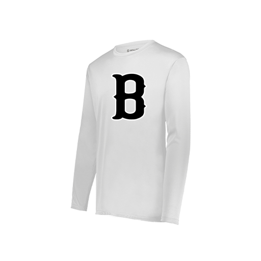 [222822.005.XS-LOGO2] Men's LS Smooth Sport Shirt (Adult XS, White, Logo 2)