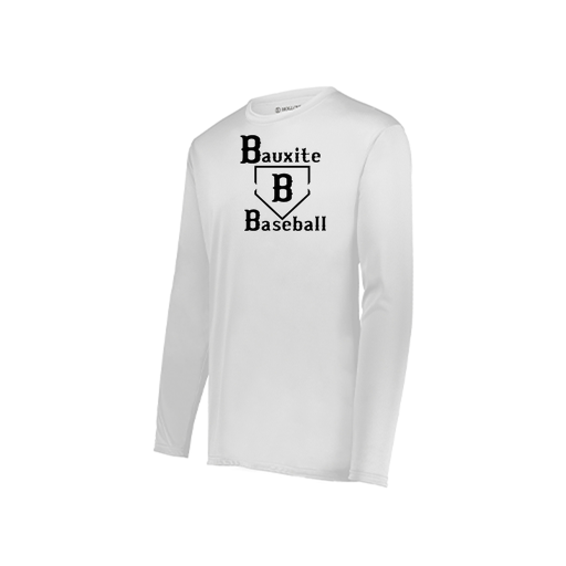 [222823.005.S-LOGO1] Youth LS Smooth Sport Shirt (Youth S, White, Logo 1)