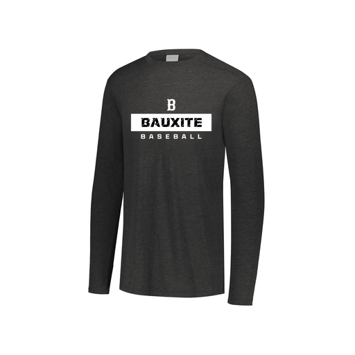 [FTLCUBBK-YS-LOGO3] Decker Youth Tri-Blend T-Shirt - Long Sleeve (Youth S, Black, Logo 3)