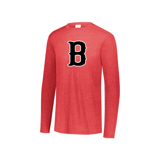 [3076.V96.S-LOGO2] Youth LS Ultra-blend T-Shirt (Youth S, Red, Logo 2)