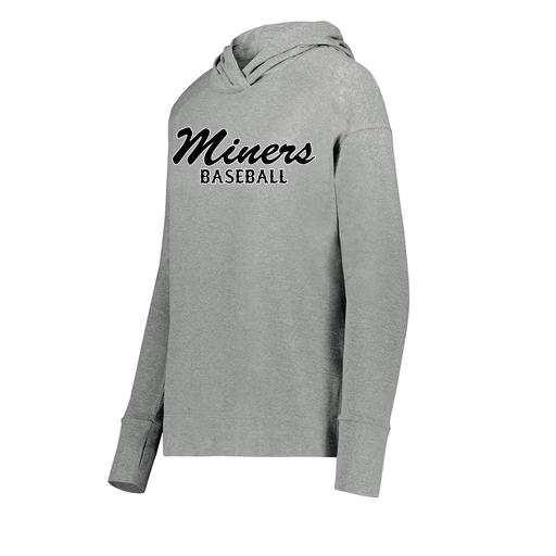 [222798-SIL-FAXS-LOGO3] Ladies Ventura Thin Knit Hoodie (Female Adult XS, Silver, Logo 3)