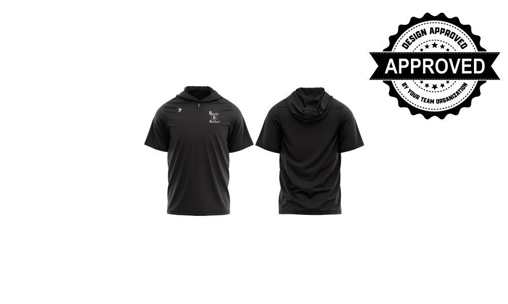 Bauxite High School - Black SSL 1/4 Zip Jacket (W/Hood)