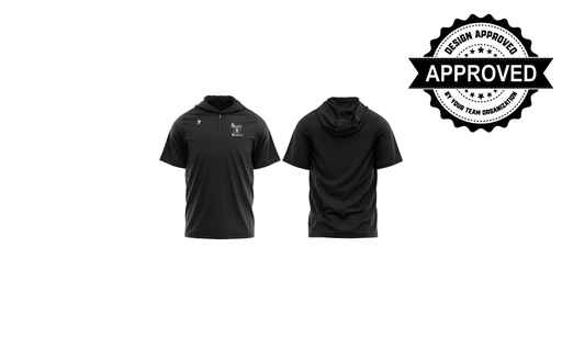 Bauxite High School - Black SSL 1/4 Zip Jacket (W/Hood)